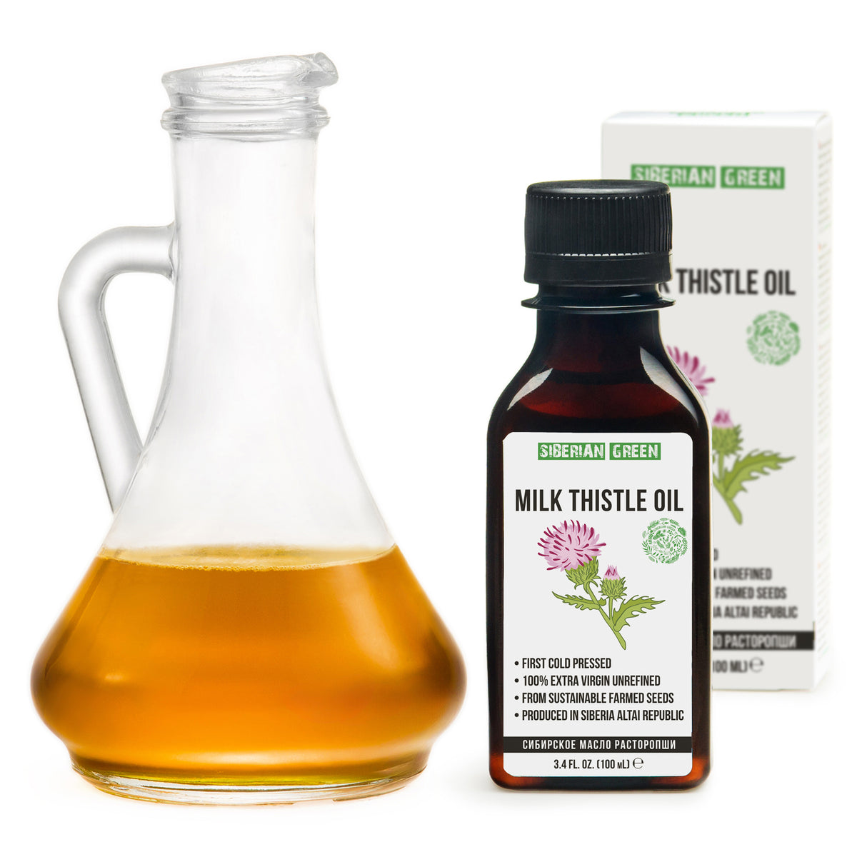 Aceite de Cardo Mariano Ecológico Puro y Virgen Extra Prensado en Frío | 100 ml