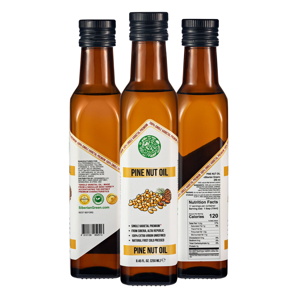 Siberian Green Products Aceite de Piñón Ecológico 