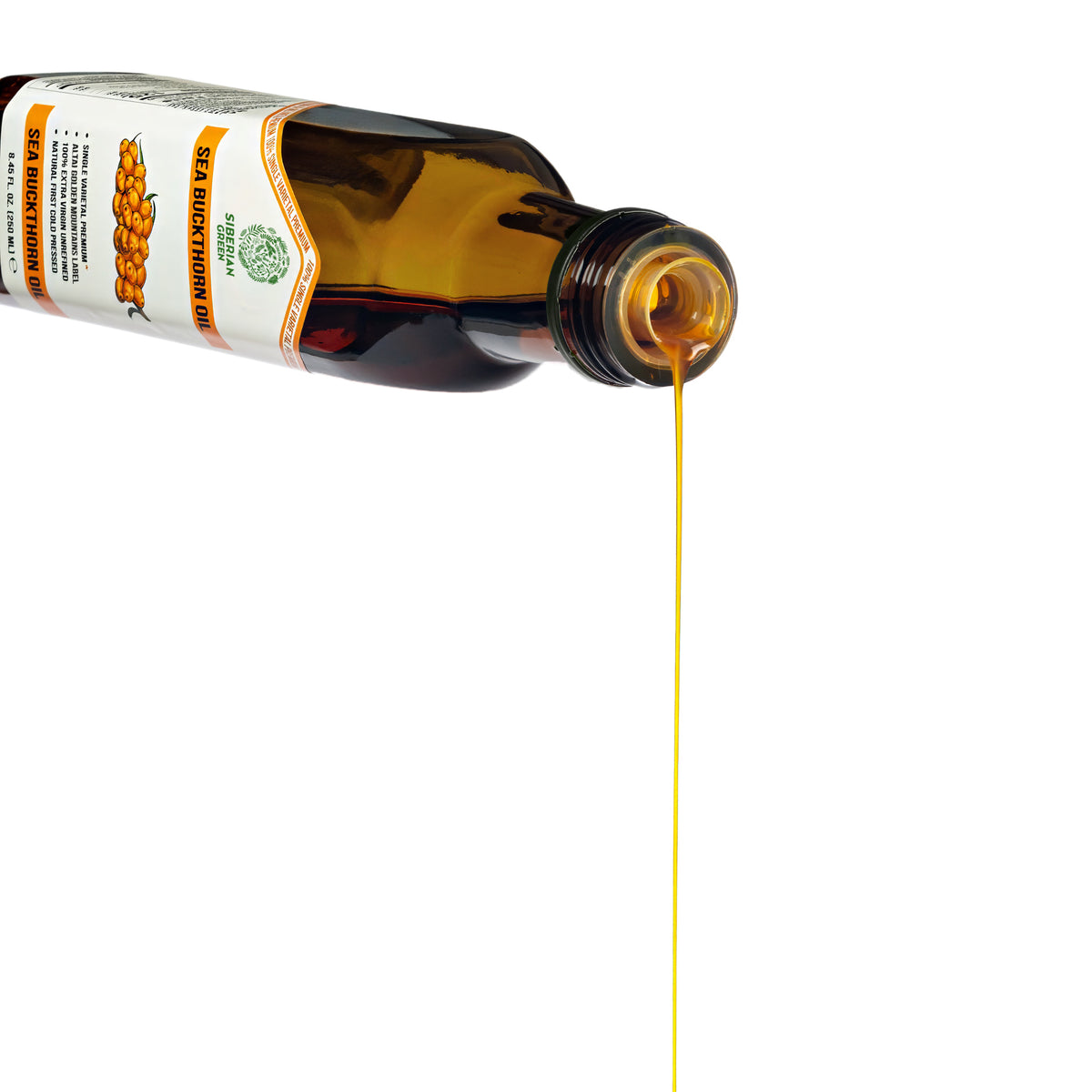 Aceite de Espino Amarillo Verde Siberiano - 250ml Virgen Extra Prensado en Frío