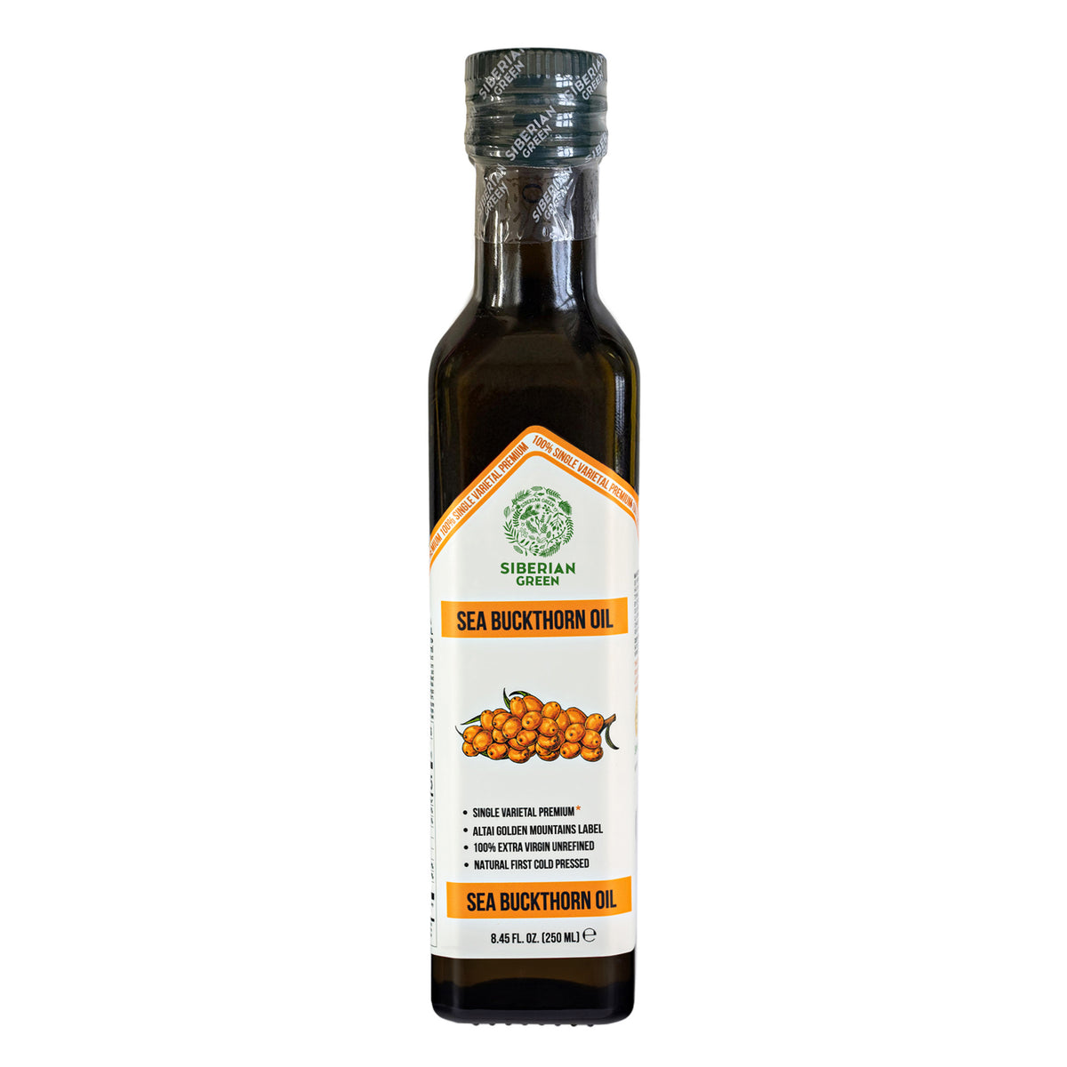 Aceite de Espino Amarillo Verde Siberiano - 250ml Virgen Extra Prensado en Frío