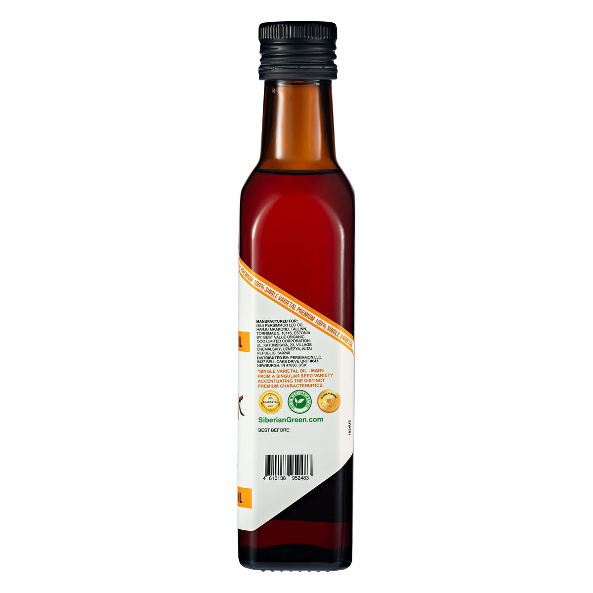 Aceite de calidad alimentaria, monovarietal, prensado en frío, para cocinar, cuidar la piel y el cabello