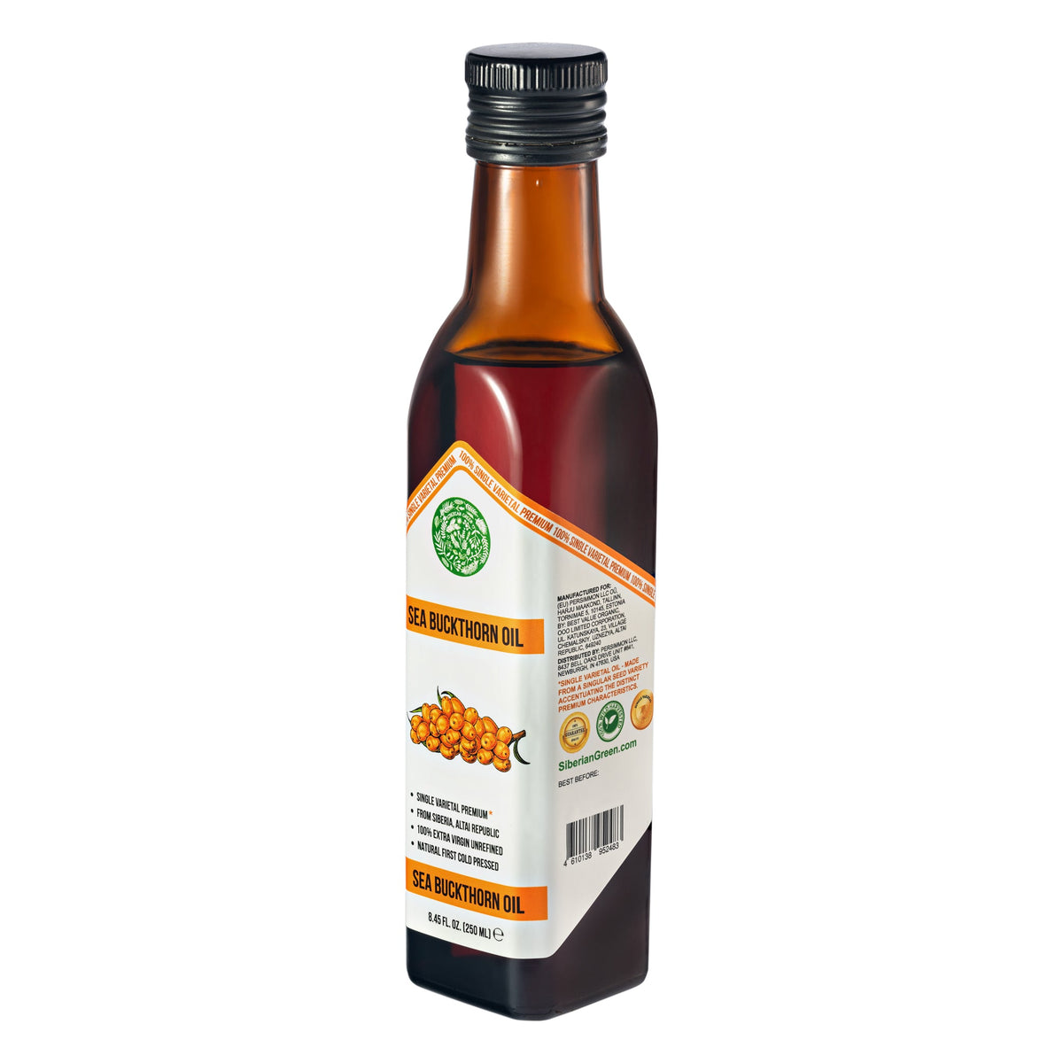 100% Aceite de espino amarillo prensado en frío 