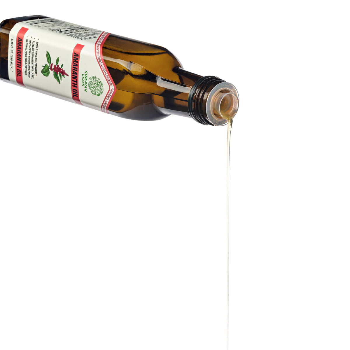 Aceite de Amaranto Verde Siberiano - Prensado en frío | Botella de cristal 250ml