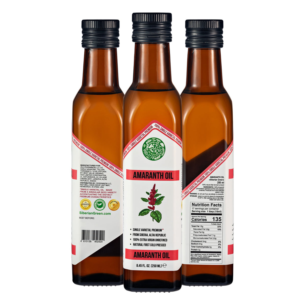 Aceite de Amaranto Verde Siberiano- 250ml 