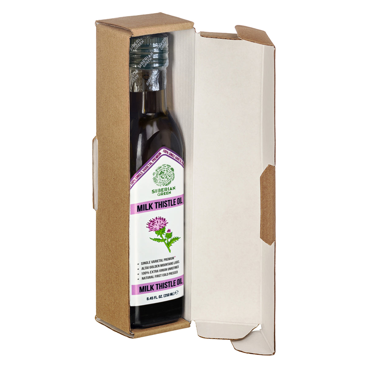 Aceite de Cardo Mariano Verde Siberiano - 250ml Virgen Extra Extraído en Frío