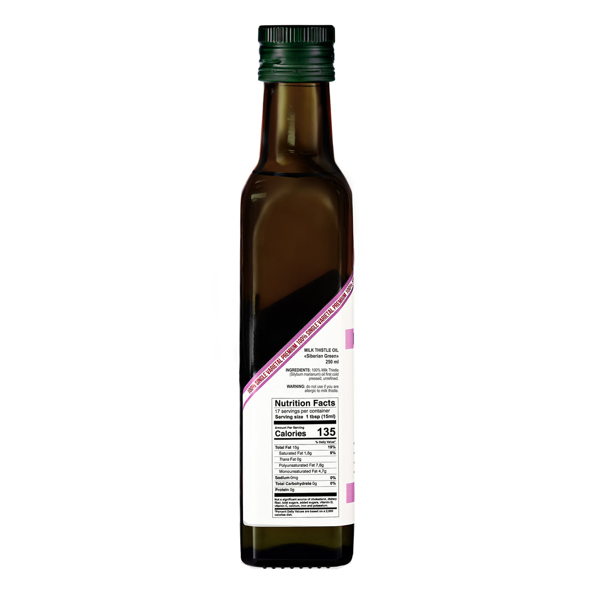 Aceite de Cardo Mariano Verde Siberiano - 250ml Virgen Extra Extraído en Frío