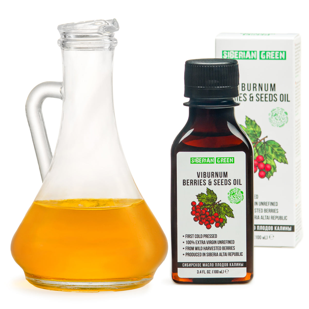 Viburno Siberiano Aceite Bola de Nieve Virgen Extra Prensado en Frío 100 ml
