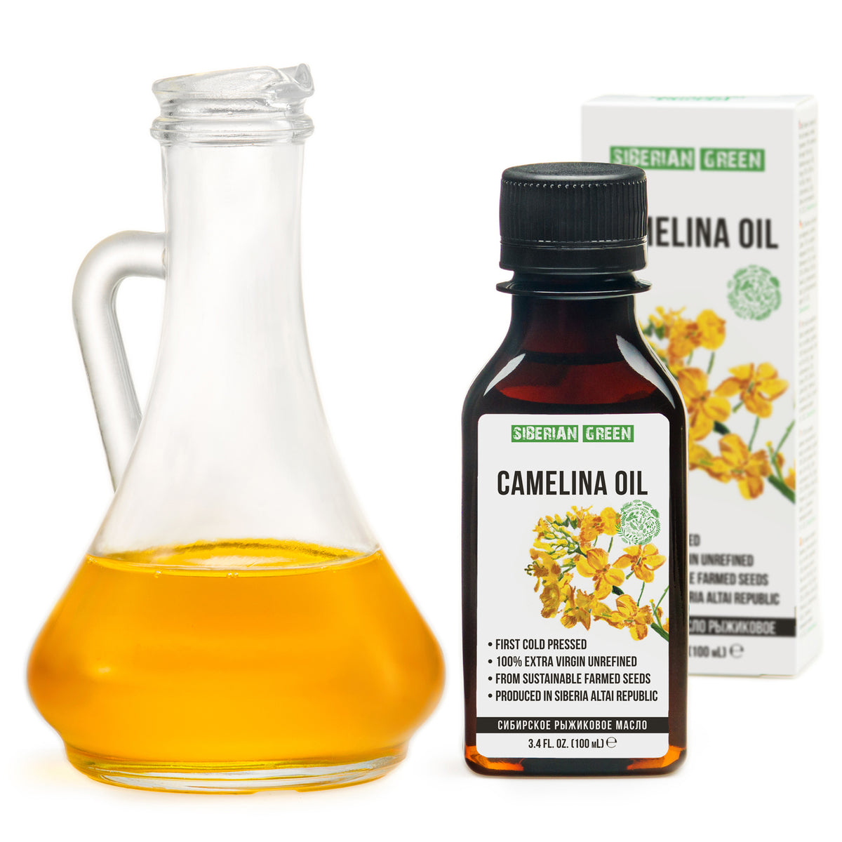 Aceite de Camelina Siberiana - Virgen Extra, Prensado en Frío (100ml)