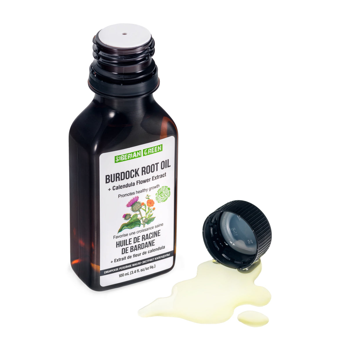 Aceite de bardana con extracto de caléndula