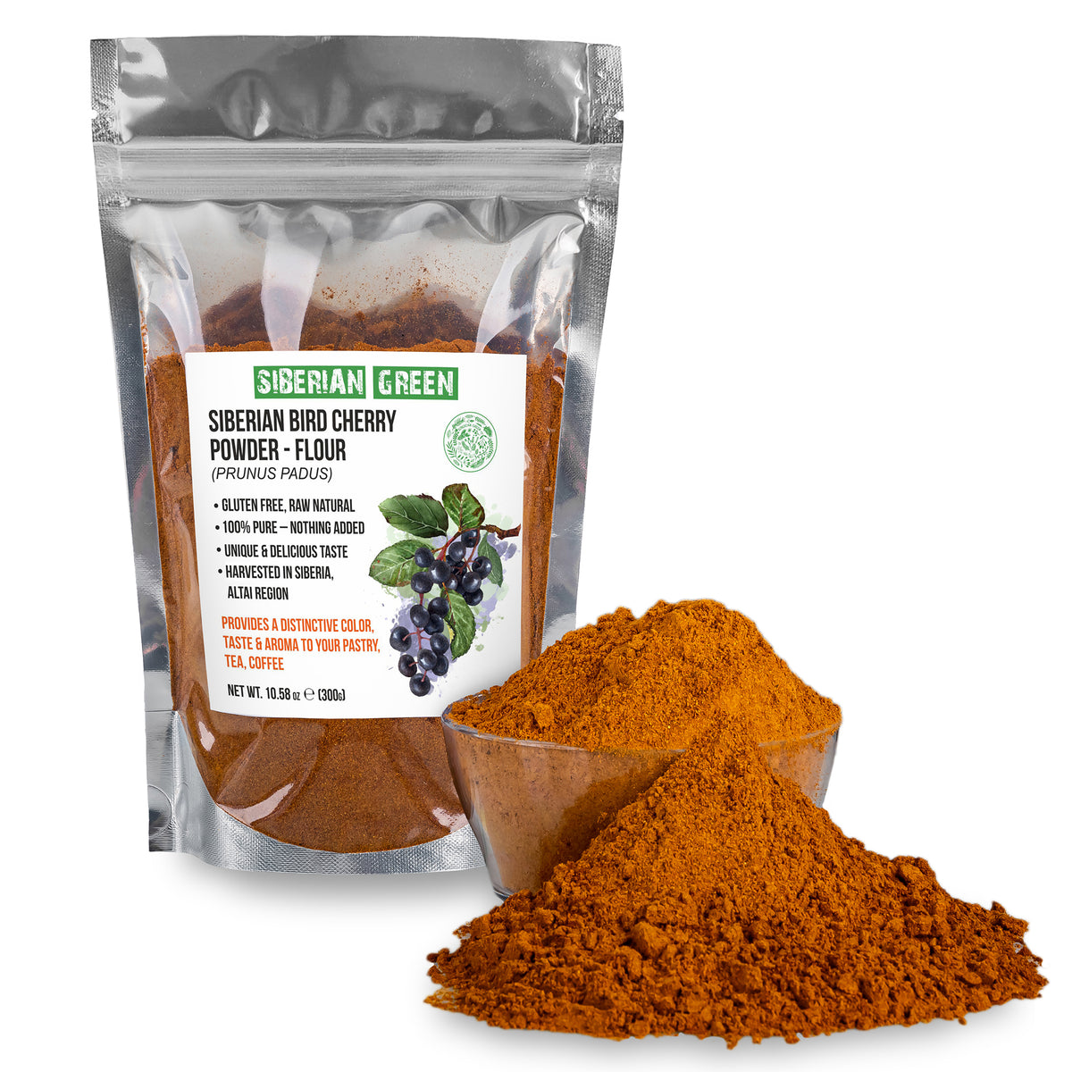 Harina de Cereza de Ave Siberiana - 300g | Arrancada de la Naturaleza y Sin Gluten