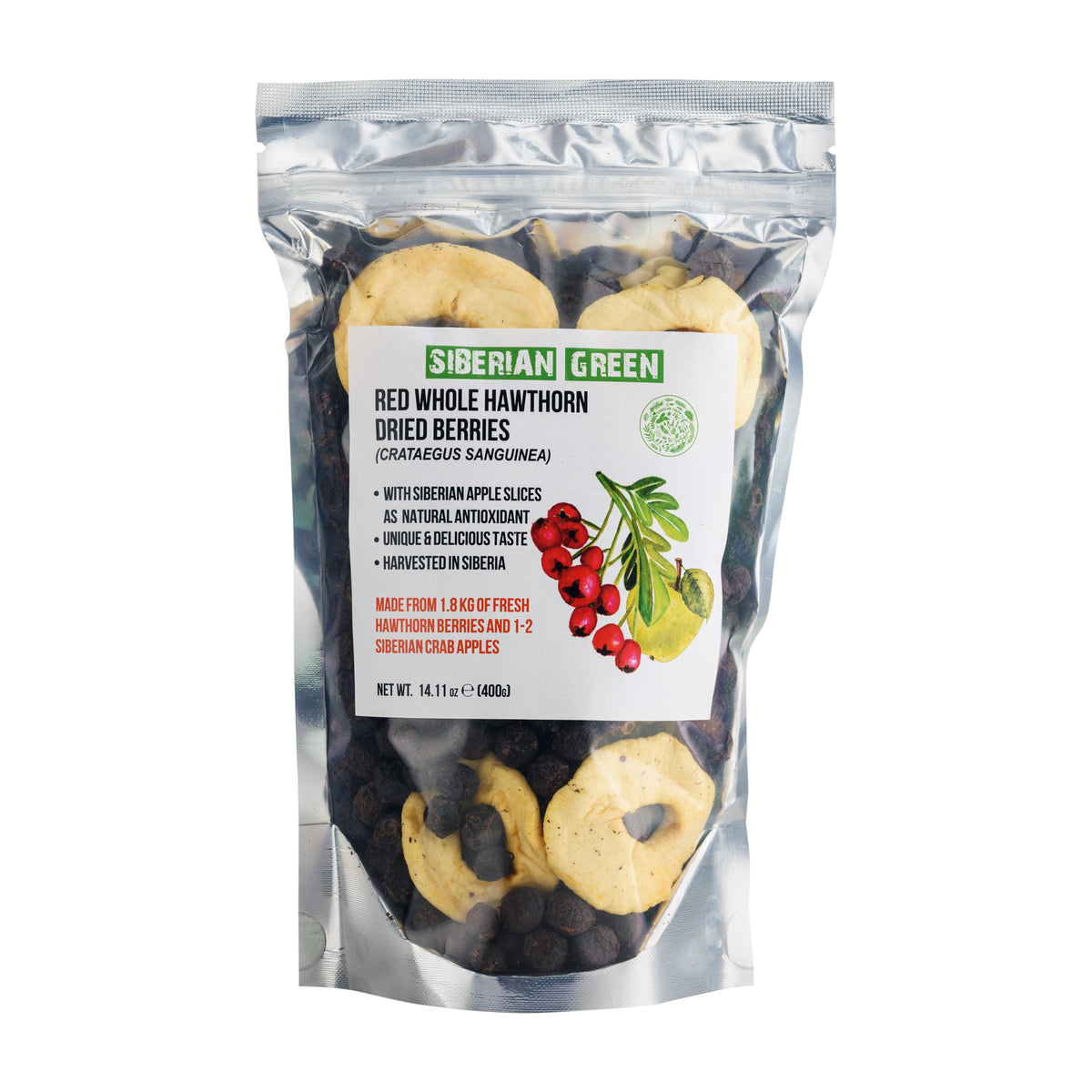 Espino Rojo Silvestre con Manzana Siberiana - 400g (Crataegus Sanguinea)