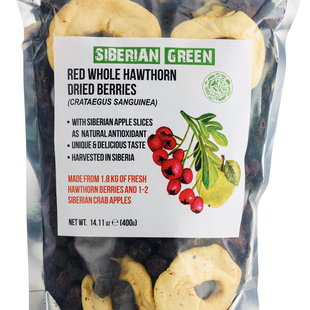 Espino Rojo Silvestre con Manzana Siberiana - 400g (Crataegus Sanguinea)