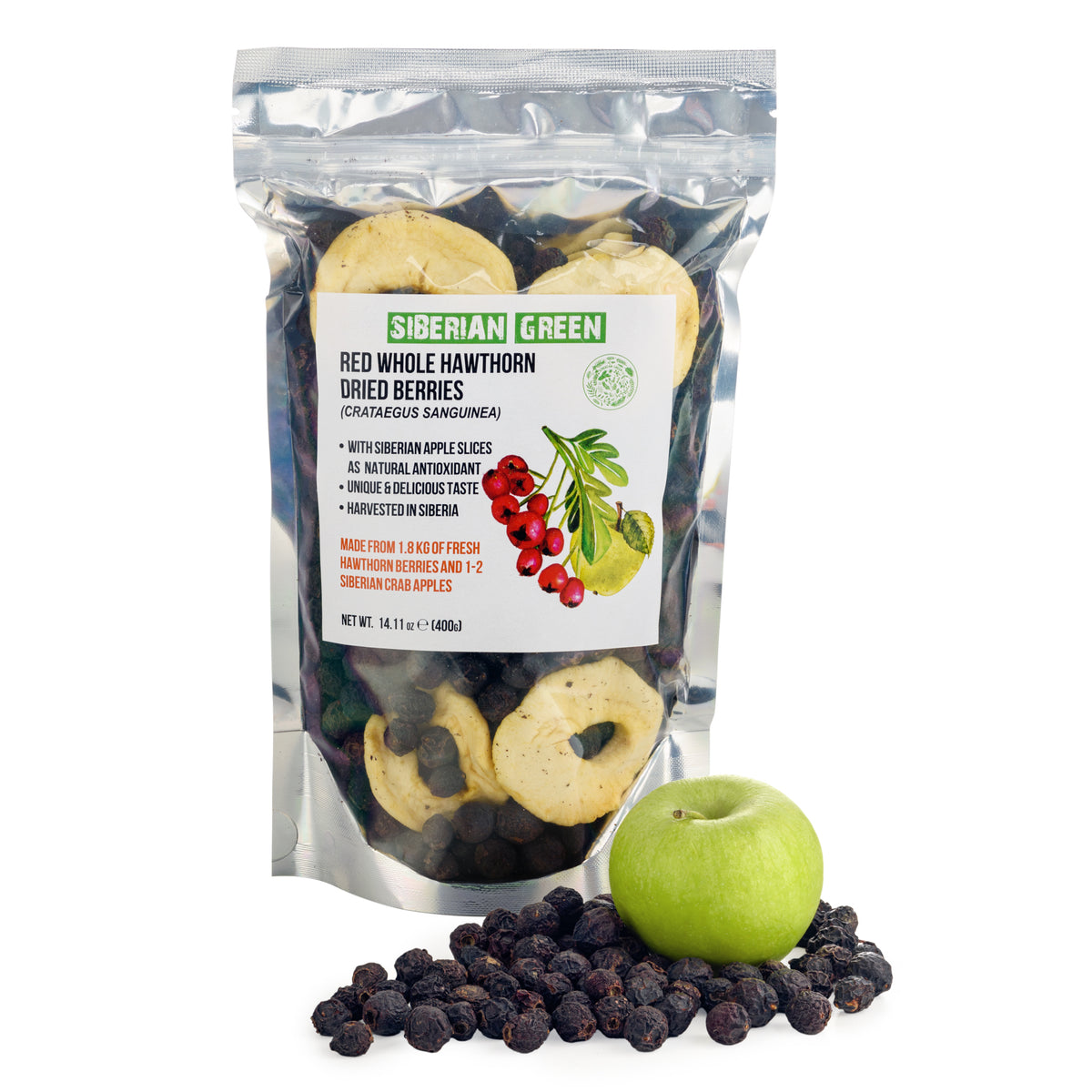 Espino Rojo Silvestre con Manzana Siberiana - 400g (Crataegus Sanguinea)