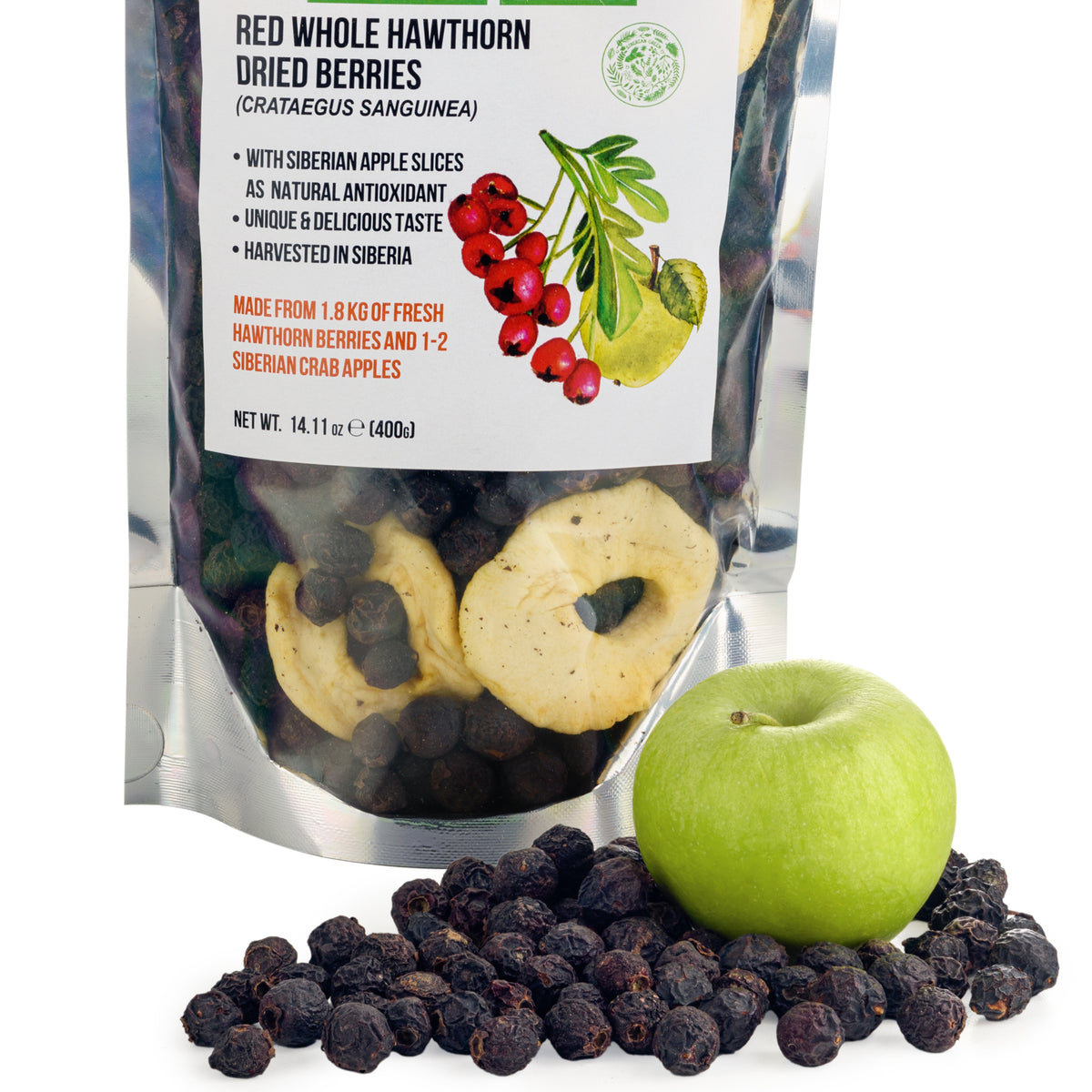 Espino Rojo Silvestre con Manzana Siberiana - 400g (Crataegus Sanguinea)