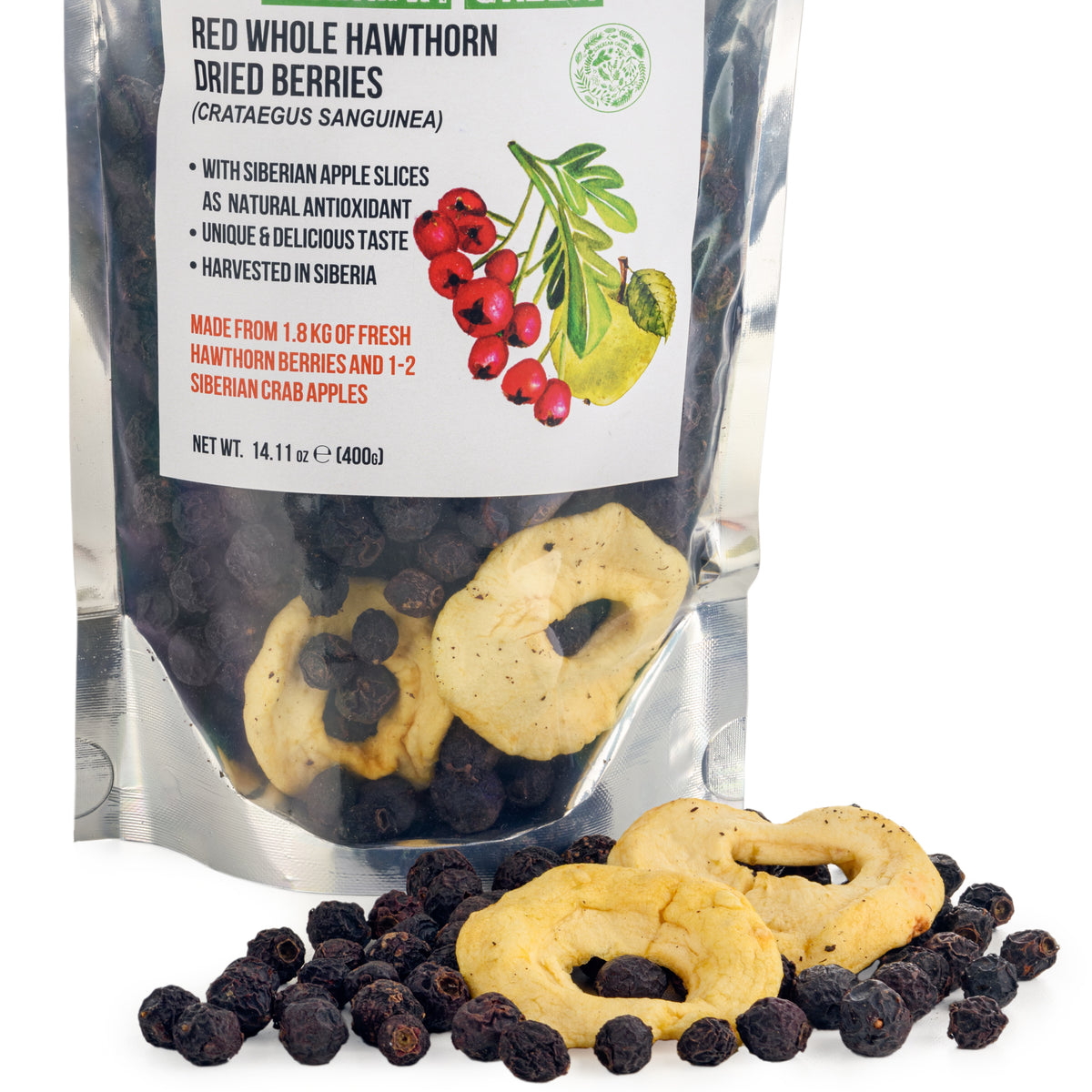 Espino Rojo Silvestre con Manzana Siberiana - 400g (Crataegus Sanguinea)