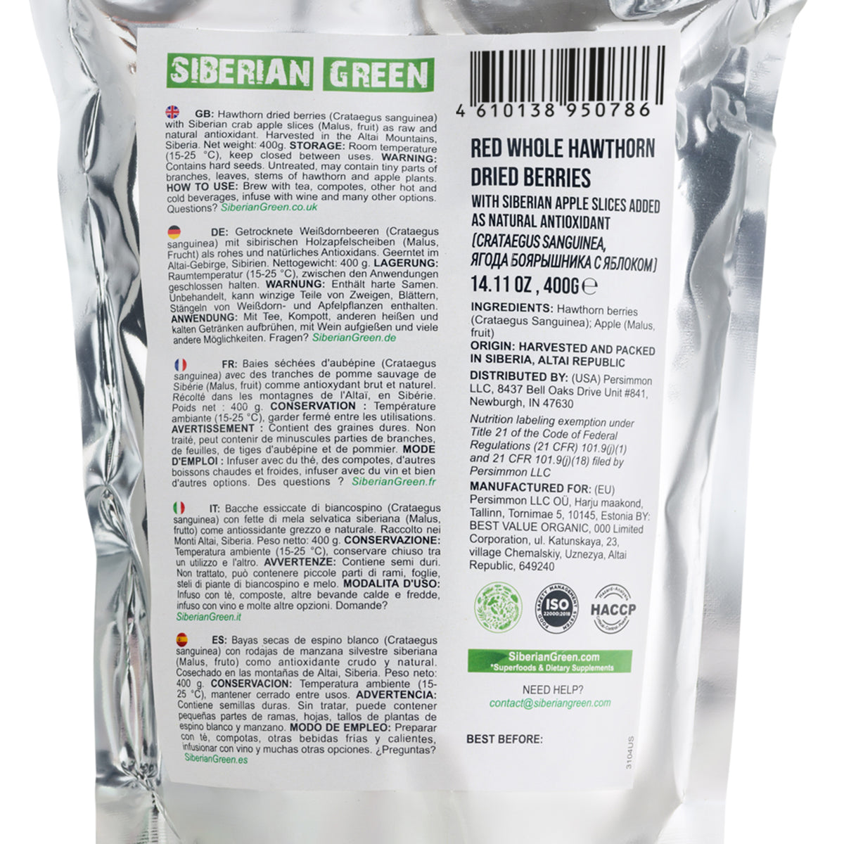 Espino Rojo Silvestre con Manzana Siberiana - 400g (Crataegus Sanguinea)