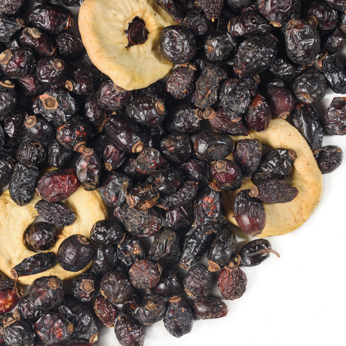 Semillas Enteras de Escaramujo Seco de Siberia con Rodajas de Manzana - 1 kg | Producto Natural Conservado con Nutrientes