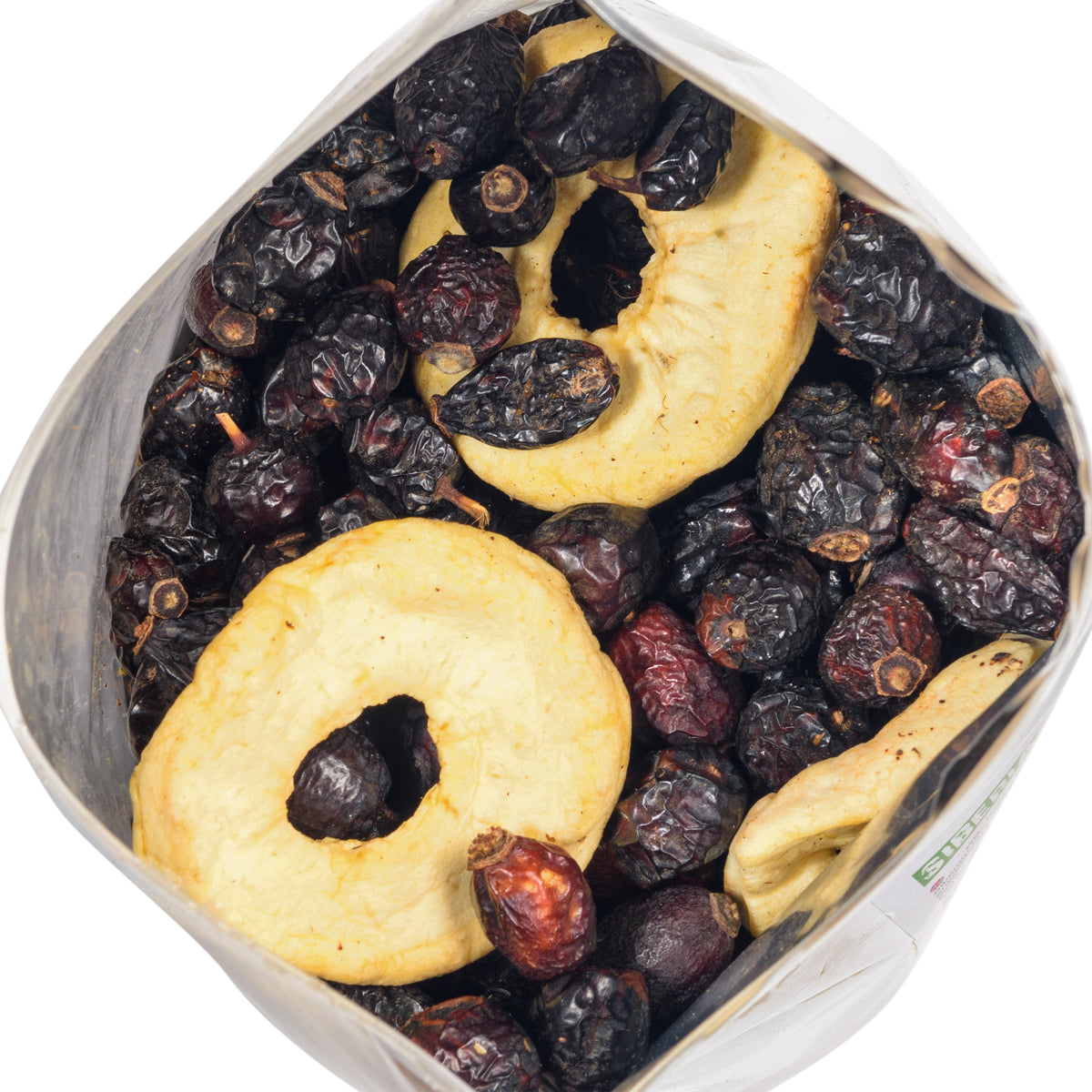 Semillas Enteras de Escaramujo Seco de Siberia con Rodajas de Manzana - 1 kg | Producto Natural Conservado con Nutrientes