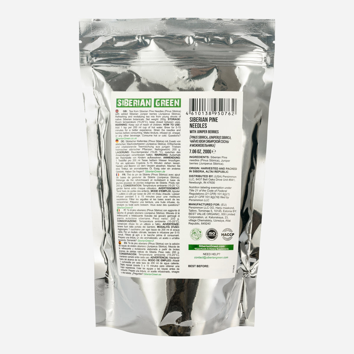 Té de agujas de pino siberiano y bayas de enebro - 200g Loose Blend