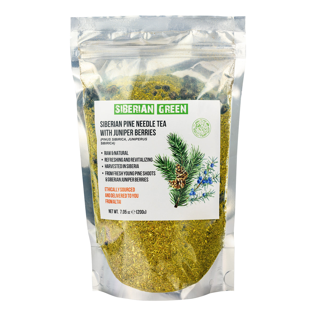 Té de agujas de pino siberiano y bayas de enebro - 200g Loose Blend