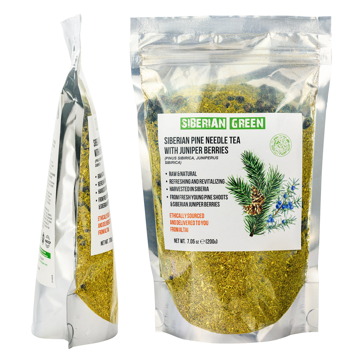 Té de agujas de pino siberiano y bayas de enebro - 200g Loose Blend