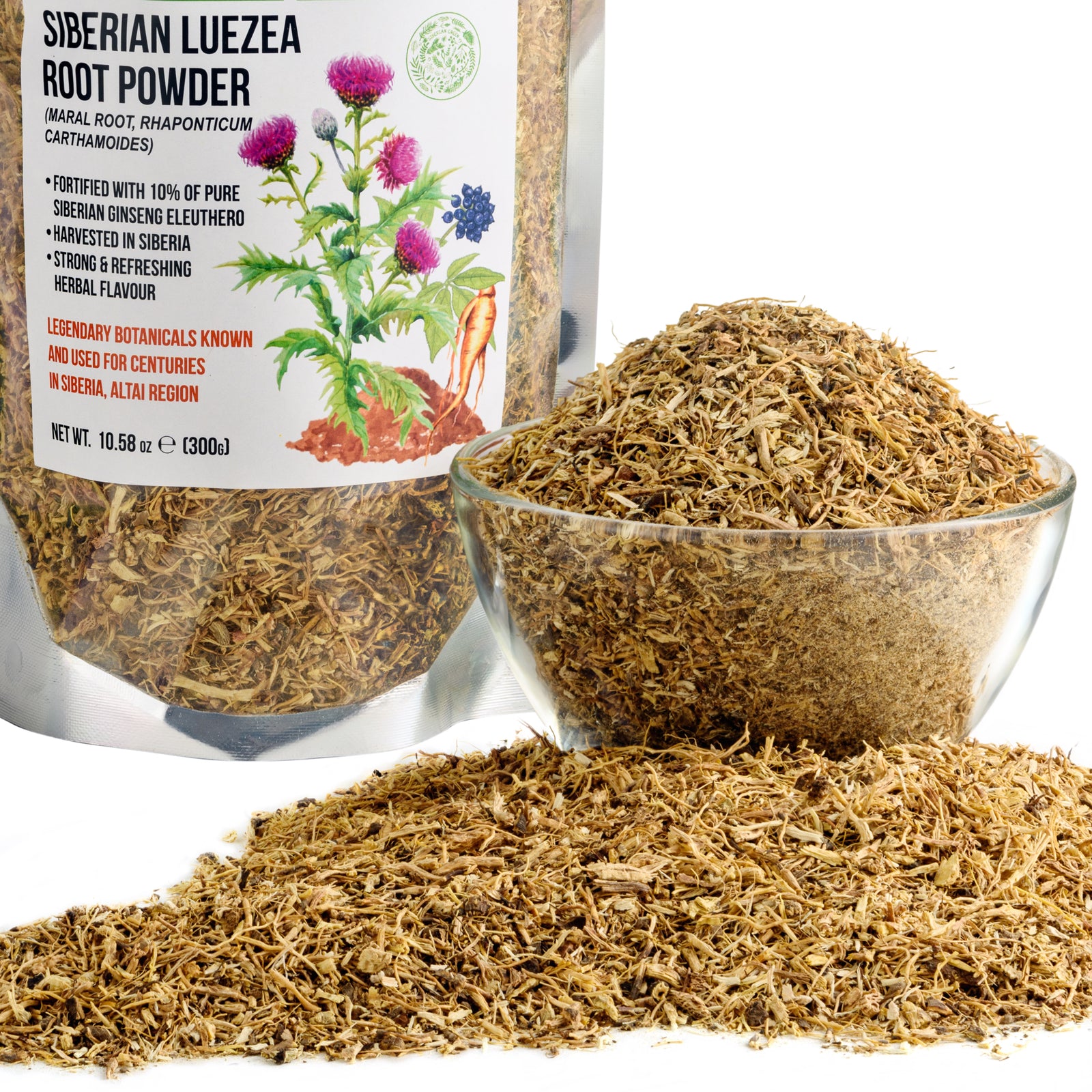 Té de raíz de leuzea y ginseng siberiano - 300g