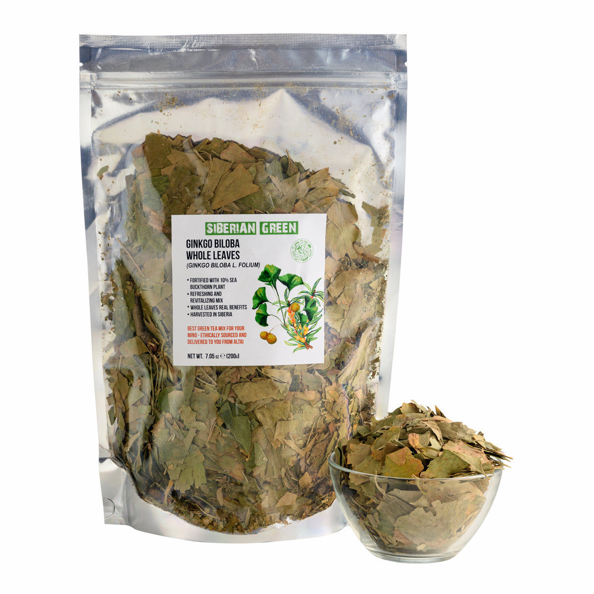 Ginkgo Biloba y Hojas de Espino Amarillo -200g de Tisana Suelta