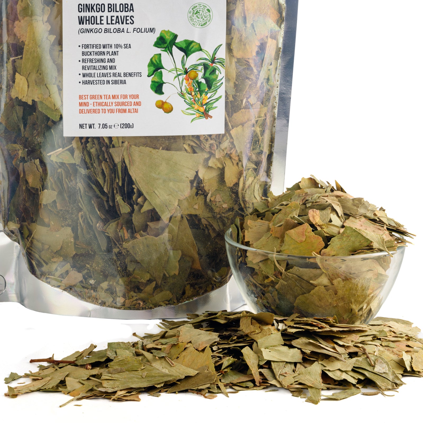 Ginkgo & Té de hojas de espino amarillo - 200g