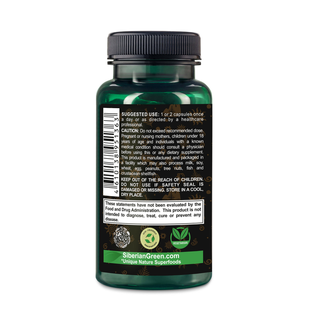 Golden Mountains Shilajit Cápsulas Veganas - 500mg | 90 Cuenta