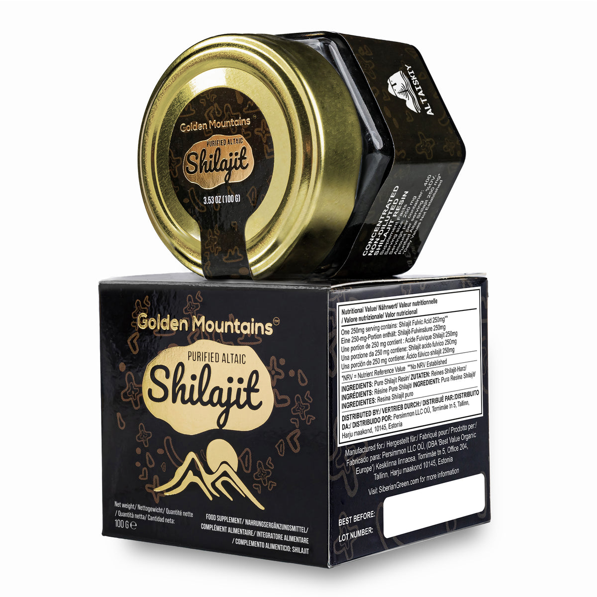 Resina de Shilajit de las Montañas Doradas - Puro Poder Siberiano de Altai
