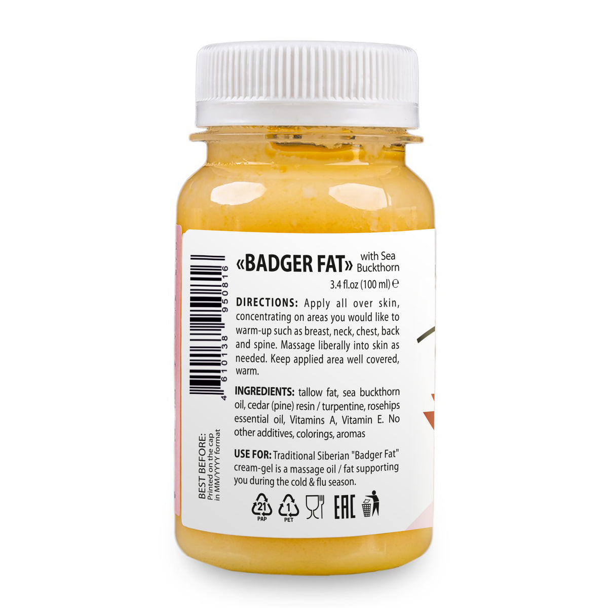 Crema-gel calentadora de tejón verde siberiano - 100ml