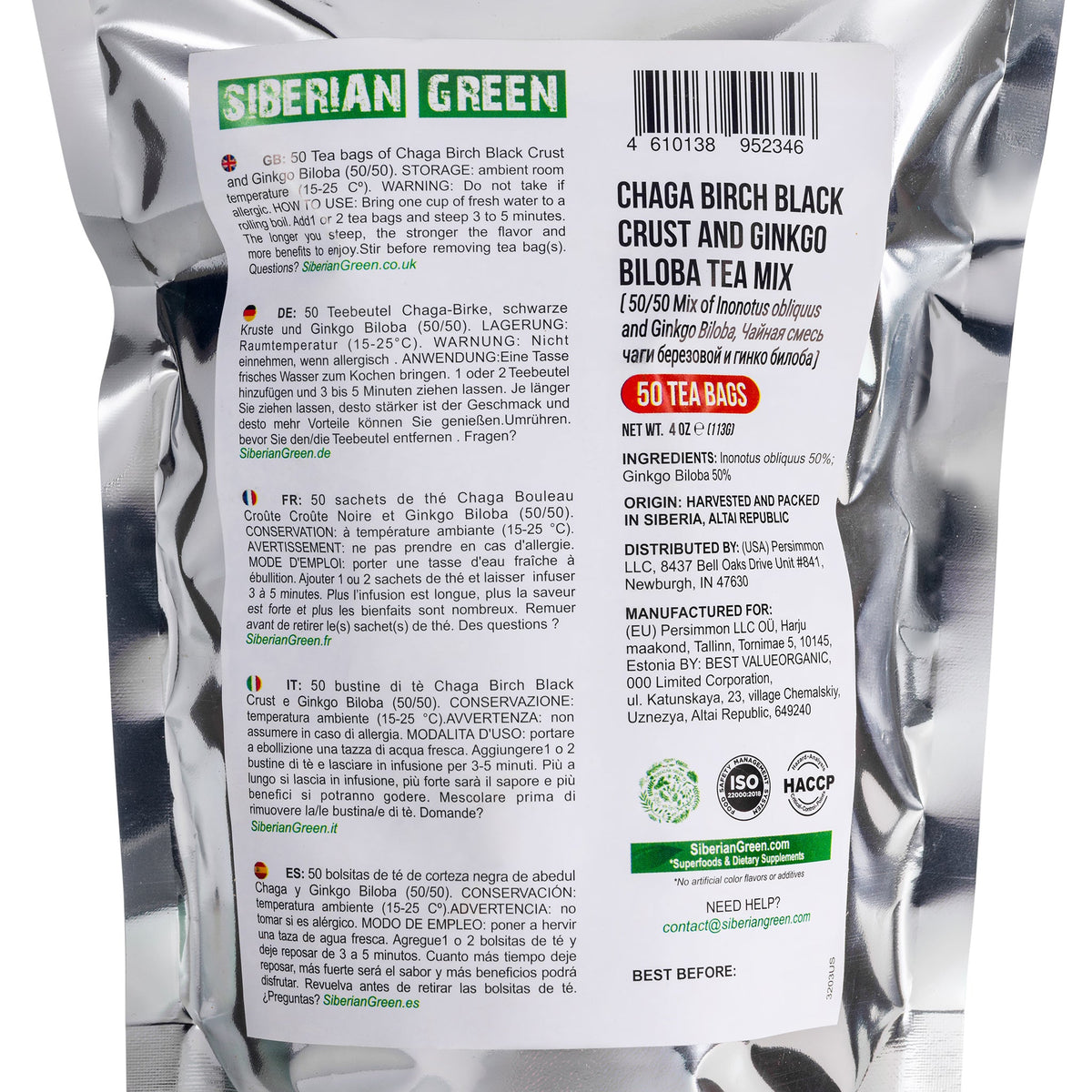 Setas Chaga siberianas de recolección silvestre