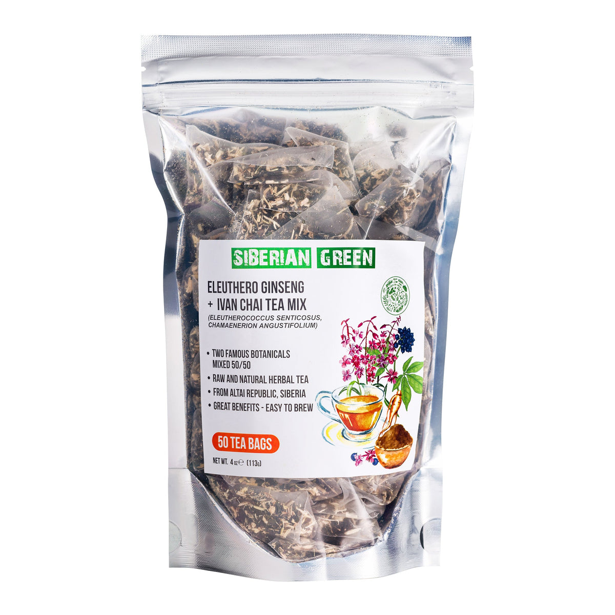 Té Iván rico en antioxidantes con raíz de Eleuthero para el sistema inmunitario