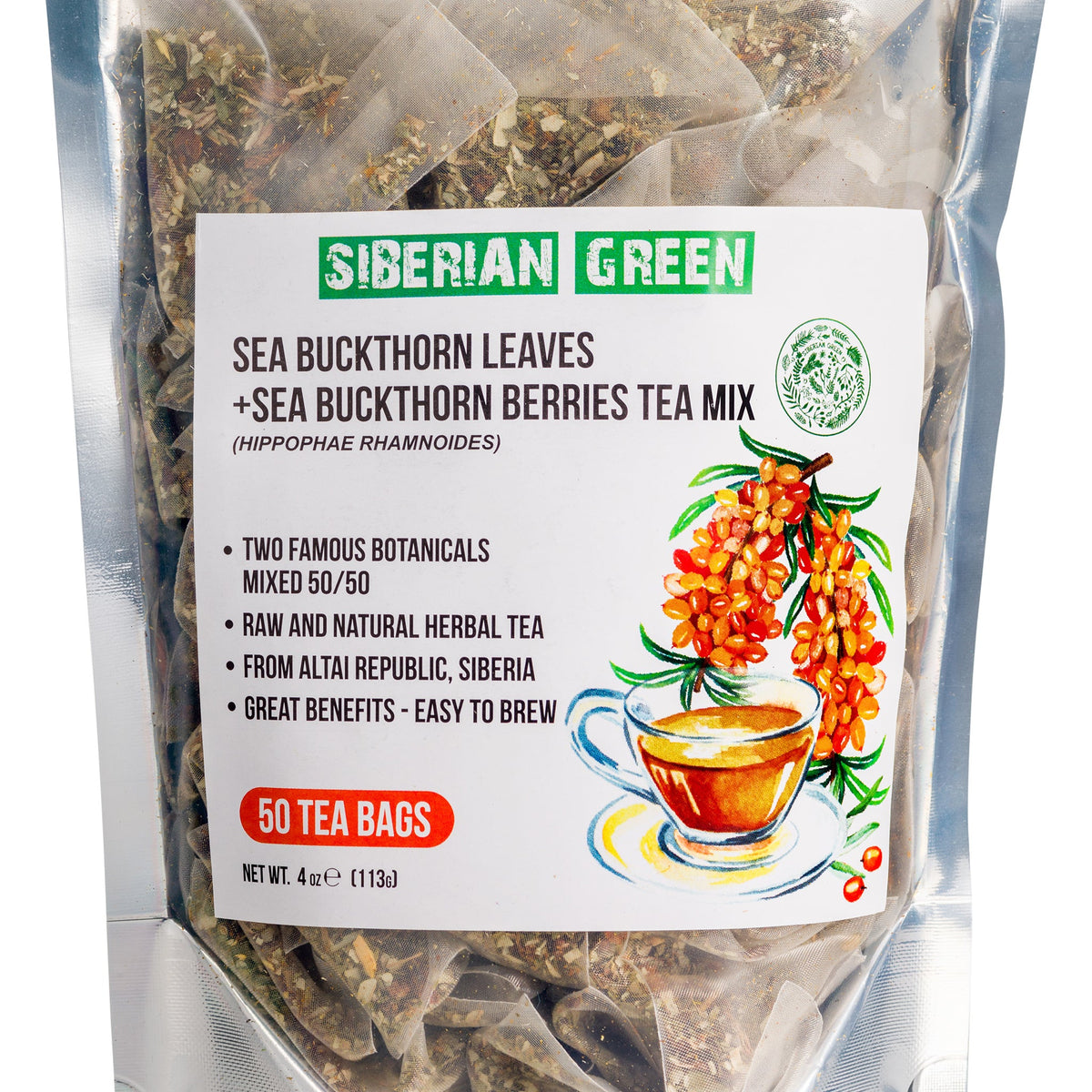Té de bayas y hojas de espino amarillo 
