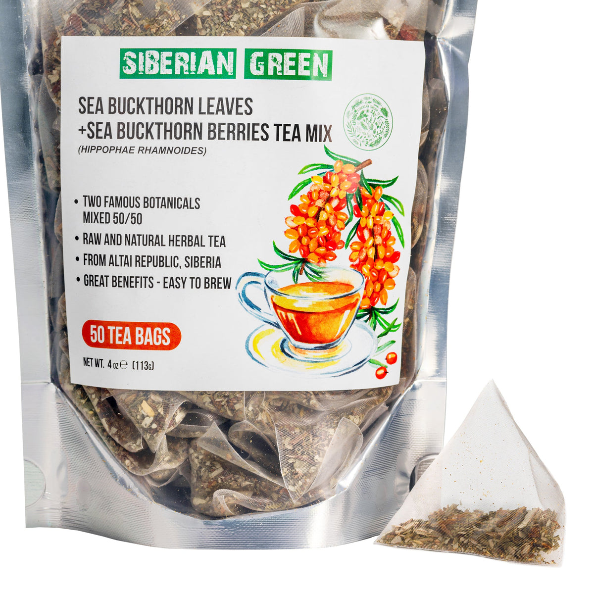 Té de bayas y hojas de espino amarillo 